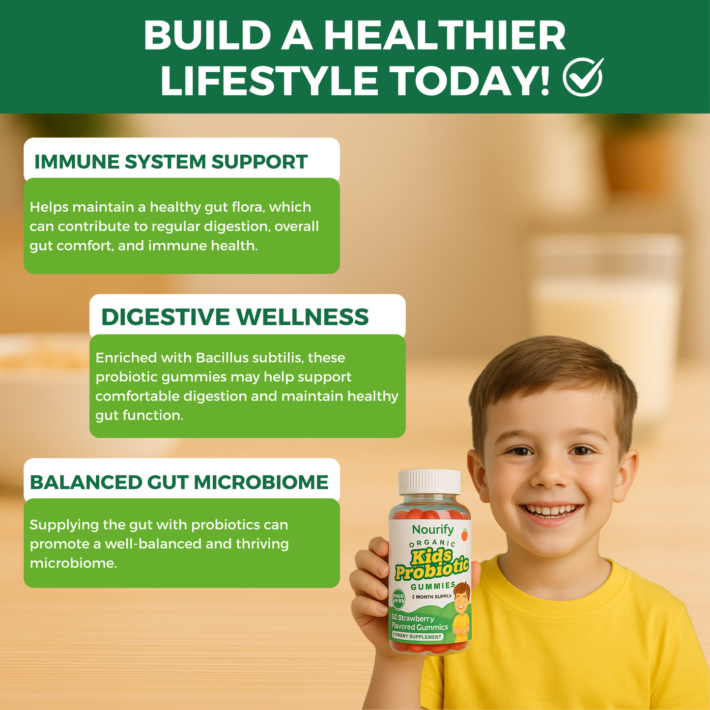 Nourify - Organic Kids Probiotic Gummies